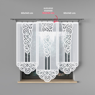 Ewa panel żakardowy odpasowany, szerokość 60 x wysokość 160cm, kolor 001 biały