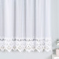 Firanka żakardowa ze wzorem na samym dole, wysokość 170cm, kolor 001 biały