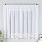 Firanka żakardowa ze wzorem na samym dole, wysokość 170cm, kolor 001 biały