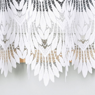 Firanka żakardowa ze wzorem na samym dole, wysokość 170cm, kolor 001 biały