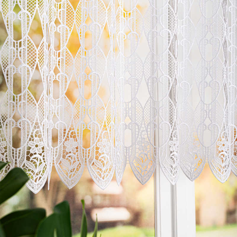 Firanka gipiurowa, wysokość 130cm, kolor 001 biały