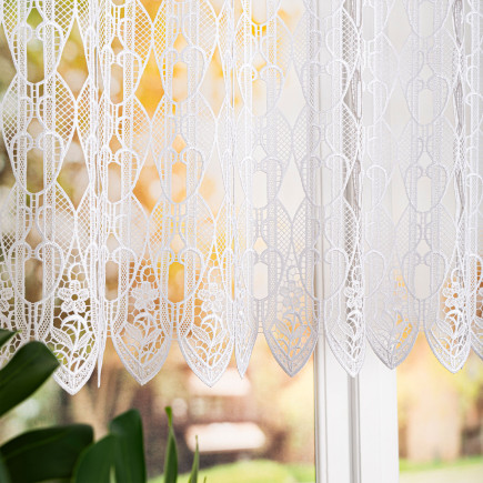 Firanka gipiurowa, wysokość 130cm, kolor 001 biały