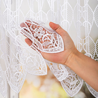 Firanka gipiurowa, wysokość 130cm, kolor 001 biały