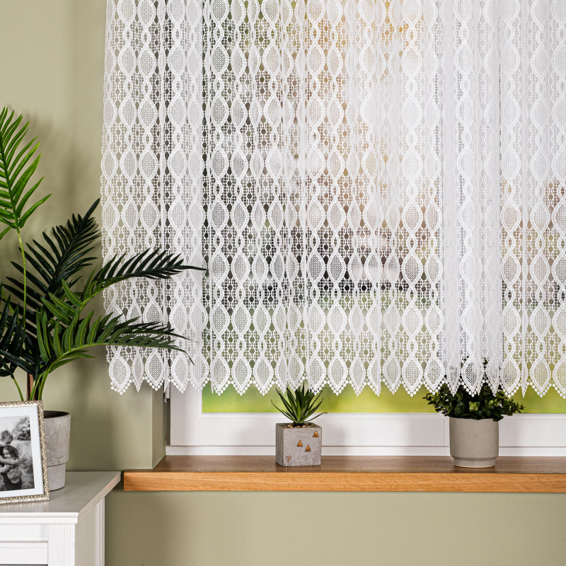 Firanka gipiurowa, wysokość 150cm, kolor 001 biały