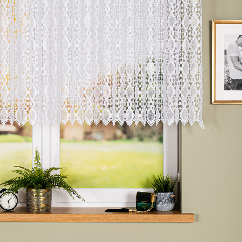 Firanka gipiurowa, wysokość 120cm, kolor 001 biały