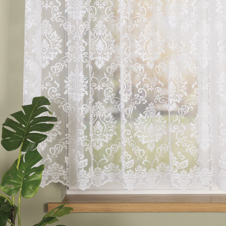Apolonia firanka żakardowa gotowa na prosto, szerokość 300 x wysokość 160cm, kolor 001 biały