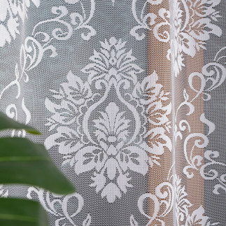 Apolonia firanka żakardowa gotowa na prosto, szerokość 140 x wysokość 230cm, kolor 001 biały