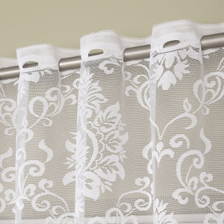 Apolonia firanka żakardowa gotowa na prosto, szerokość 140 x wysokość 230cm, kolor 001 biały