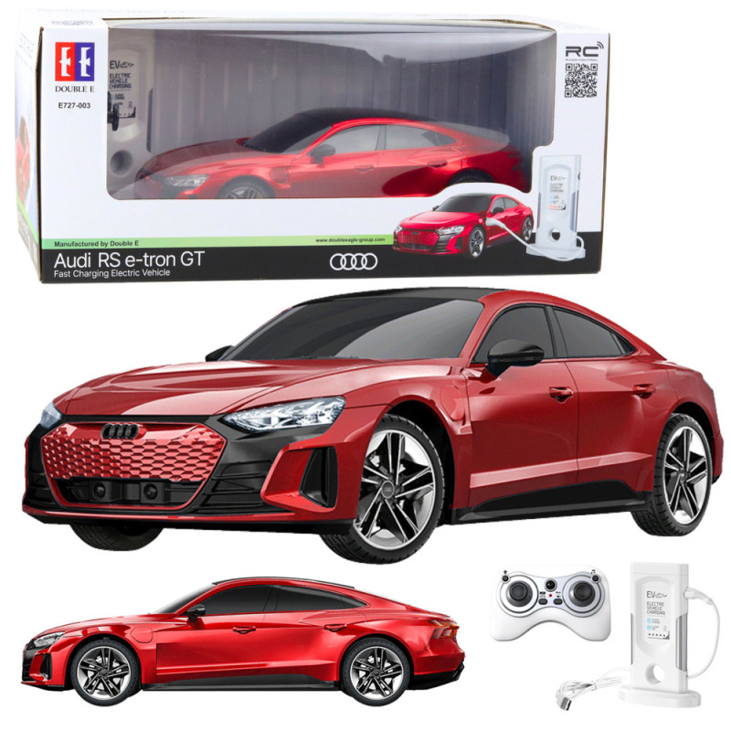 Samochód audi rs e-tron gt zdalnie sterowany rc czerwony 1:14