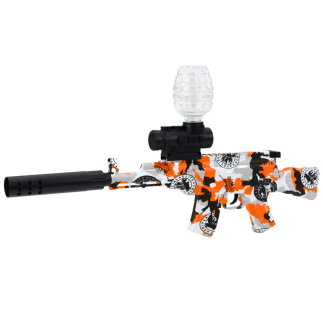 Karabin ak47 na kulki wodne hydrożelowe graffiti pomarańczowy