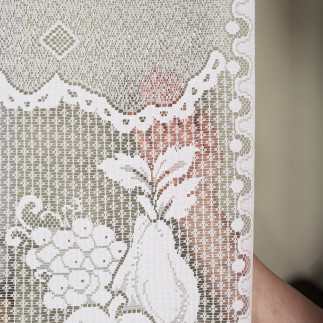 Pelagia firanka żakardowa gotowa, szerokość 300 x wysokość 135cm, kolor 001 biały