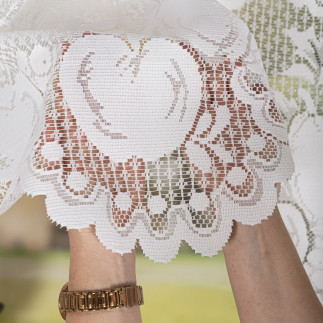 Pelagia firanka żakardowa gotowa, szerokość 300 x wysokość 135cm, kolor 001 biały