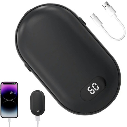 Da307a przenośny ogrzewacz dłoni czarny