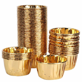 Da517 foremki, papilotki do babeczek      50szt złote