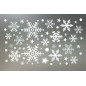 Da516 naklejki świąteczne na szybę        płatki śniegu 48szt