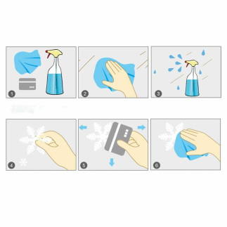 Da516 naklejki świąteczne na szybę        płatki śniegu 48szt