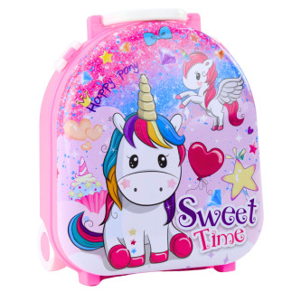 Zestaw pięknośći toaletka w walizce 2w1 akcesoria jdnorożec różowa