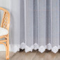 Firanka żakardowa ze wzorem na samym dole, wysokość 230cm, kolor 001 biały