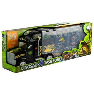 Tir z dinozaurami autka sorter 49 cm 1:22 + gra