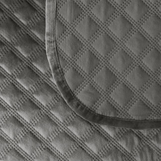 Velvi narzuta dekoracyjna, rozmiar 70x160cm, kolor 006 ciemny szary  antracytowy