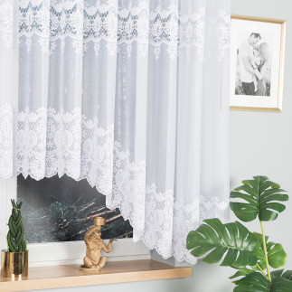 Daria firanka żakardowa odpasowana, szerokość 400 x wysokość 160cm, kolor 001 biały