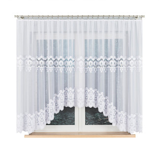 Daria firanka żakardowa odpasowana, szerokość 400 x wysokość 160cm, kolor 001 biały