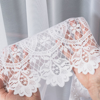Daria firanka żakardowa odpasowana, szerokość 400 x wysokość 120cm, kolor 001 biały