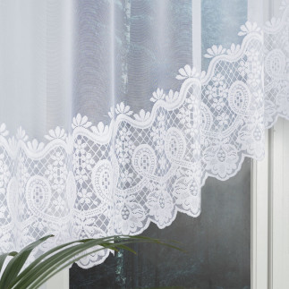 Daria firanka żakardowa odpasowana, szerokość 300 x wysokość 120cm, kolor 001 biały