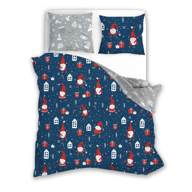 Pościel Bawełniana 160X200 + 2X70X80 Świąteczna Wzór 081