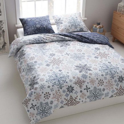 Pościel Bawełniana 160X200 + 2X70X80 Świąteczna Wzór 077