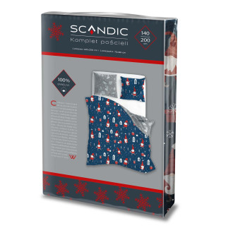 Pościel Bawełniana 140X200 + 70X90 Świąteczna Wzór 081