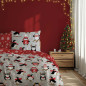 Pościel Bawełniana 140X200 + 70X90 Świąteczna Wzór 076