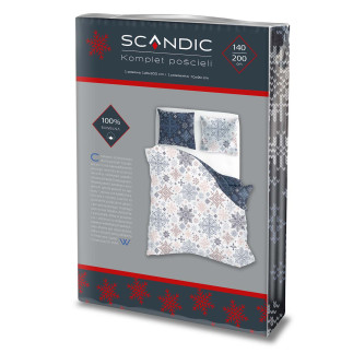 Pościel Bawełniana 140X200 + 70X90 Świąteczna Wzór 077