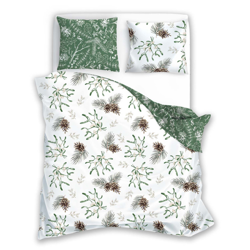 Pościel Bawełniana 140X200 + 70X90 Świąteczna Wzór 083