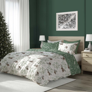 Pościel Bawełniana 140X200 + 70X90 Świąteczna Wzór 083