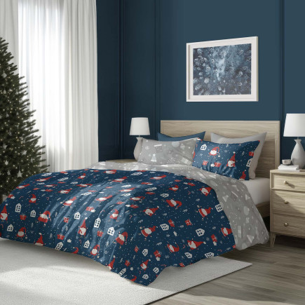 Pościel Bawełniana 220X200 + 2X70X80 Świąteczna Wzór 081