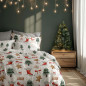 Pościel Bawełniana 220X200 + 2X70X80 Świąteczna Wzór 078
