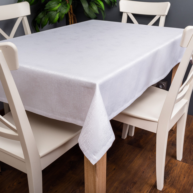 Pela tkanina obrusowa wodoodporna, szerokość 165cm, kolor 001  biały