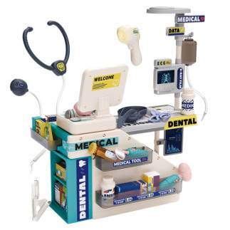 Zestaw lekarza dentysty farmaceuty światła dźwięki akcesoria 51 el.