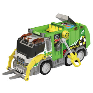 Ciężarówka śmieciarka miejska pojazd komunalny światła dźwięki