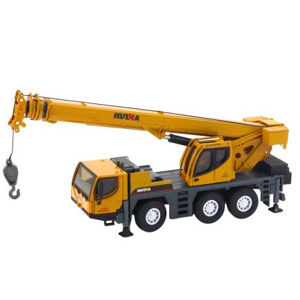 Dźwig autokrane huina pojazd budowlany ruchome elementy metalowy 1:50