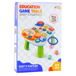 Stolik interaktywny edukacyjny dla malucha światła dźwięki kolorowy 6w1