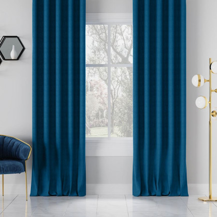 Milas tkanina dekoracyjna, wysokość 300cm, kolor 037 ciemny niebieski