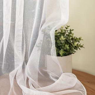 Firanka fantazyjna z ołowianką, wysokość 250 cm, kolor 001 biały