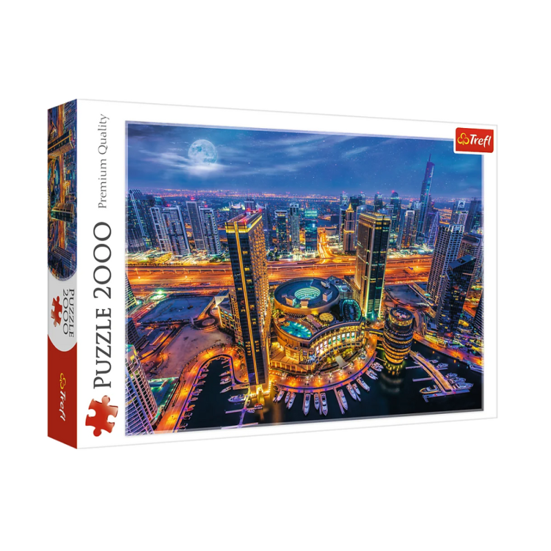 Puzzle - 2000 - światła dubaju - trefl 27094