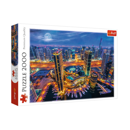 Puzzle - 2000 - światła dubaju - trefl 27094