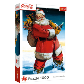 Puzzle - 1000 xmas - coca-cola: mikołaj na śniegu - trefl 10923