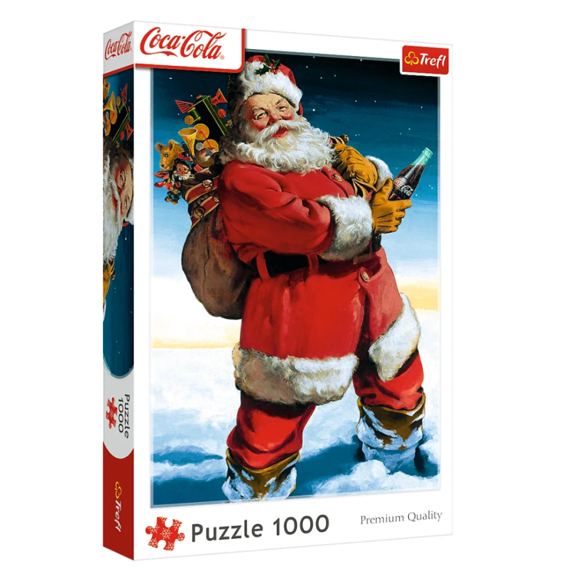 Puzzle - 1000 xmas - coca-cola: mikołaj na śniegu - trefl 10923
