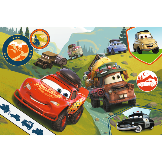 Puzzle - 24 maxi - wesołe auta - disney cars 3 - trefl 14352