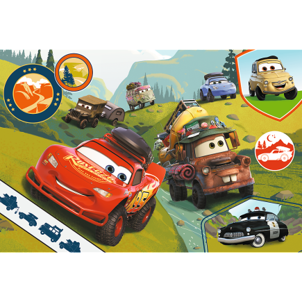 Puzzle - 24 maxi - wesołe auta - disney cars 3 - trefl 14352
